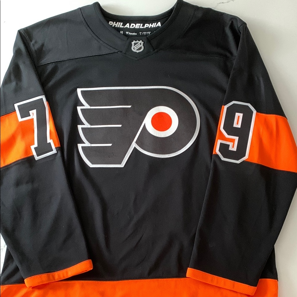 Carter Hart Philadelphia Flyers Black & Orange Fanatics Jersey